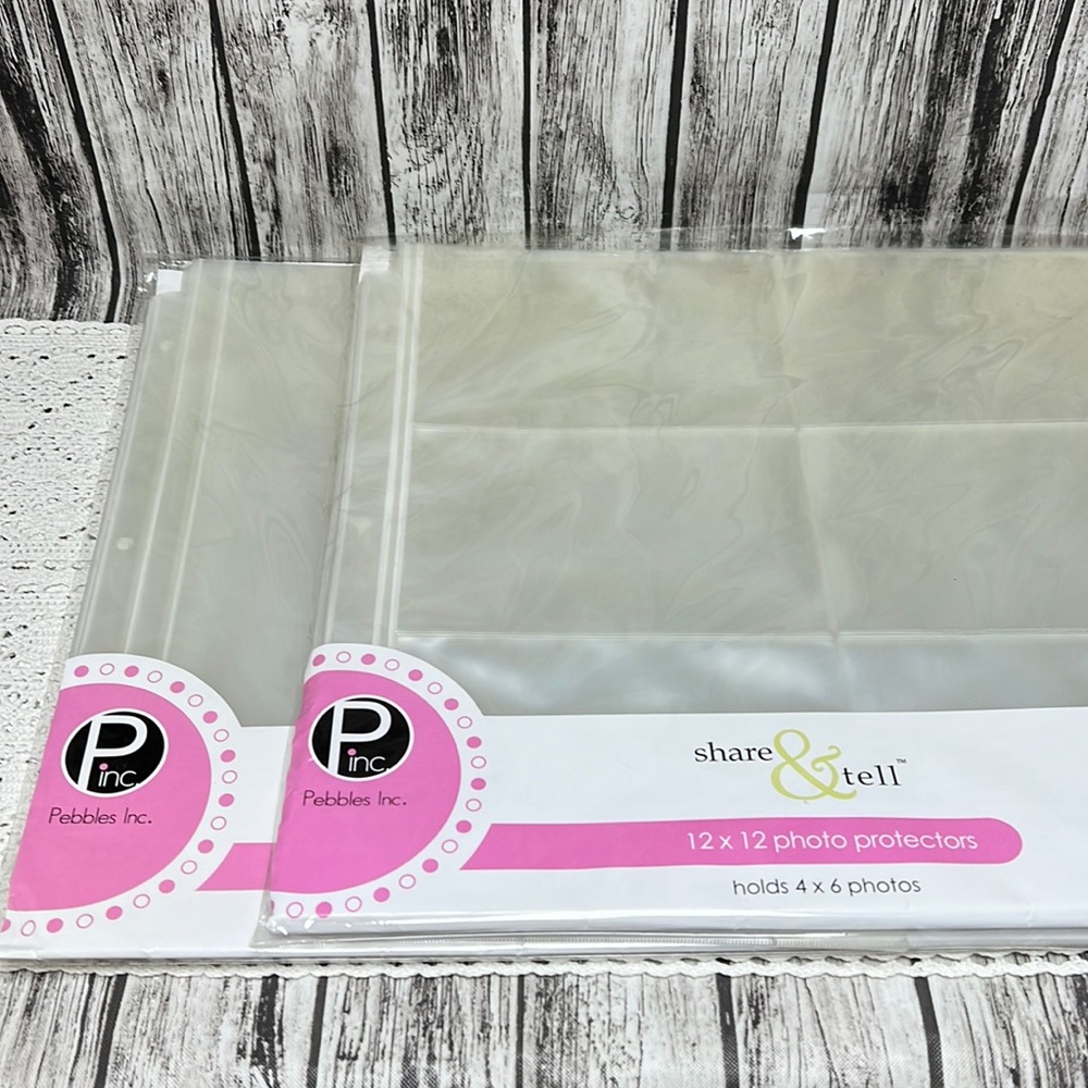 Pebbles Inc. set of 2- 12x12 Page Protectors and Photo Protectors